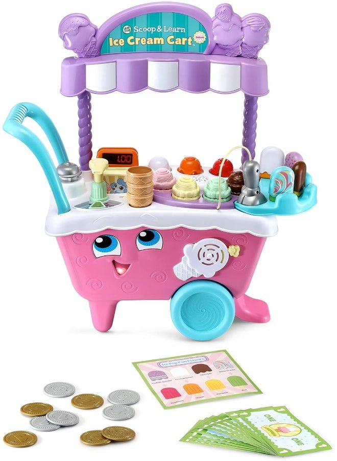 LeapFrog Scoop and Learn Ice Cream Cart Deluxe (Frustration Free Packaging), Pink