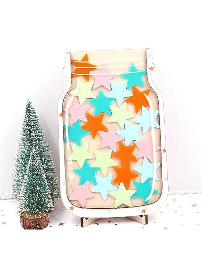 Star Reward Jars, Personalized Star Reward Jars for Boys Girls, Classroom Reward Jars for Kids, Behavior Management Classroom Tools, Responsibility Kids Reward Board Routine Training Gifts