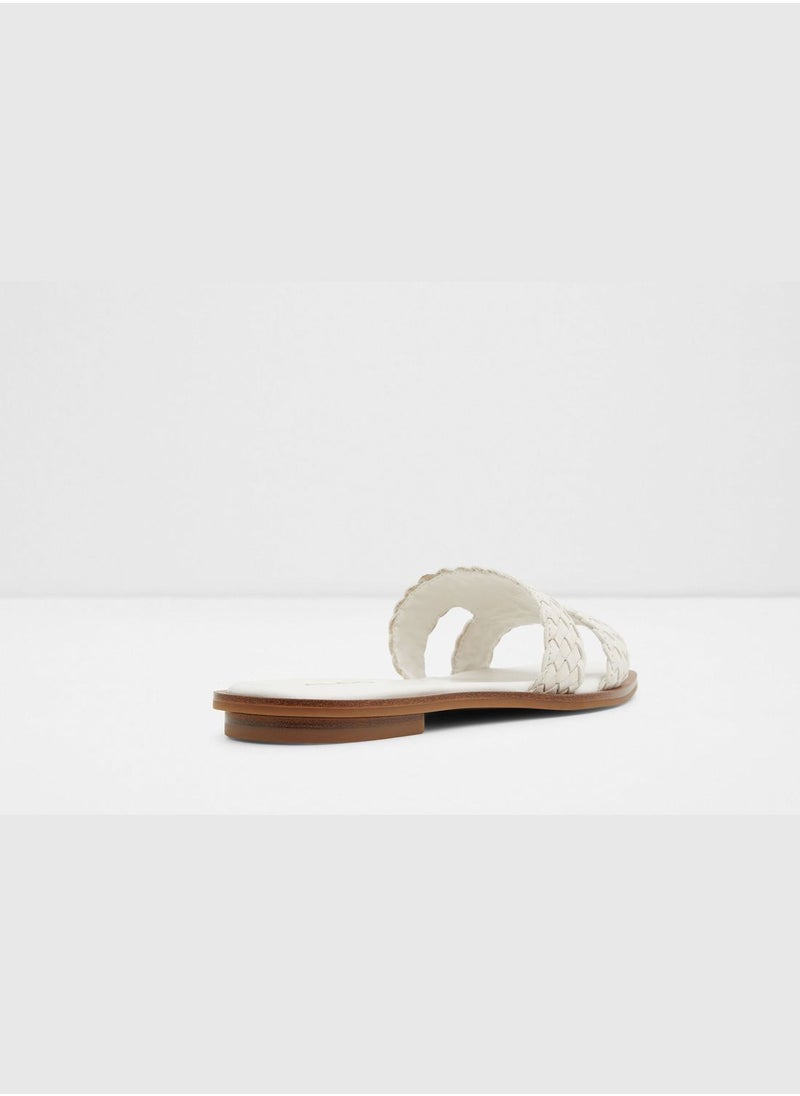 Irmaos Quilted Slip On Flat Sandals