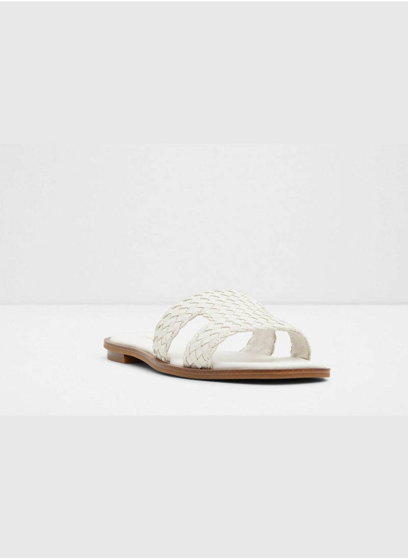 Irmaos Quilted Slip On Flat Sandals