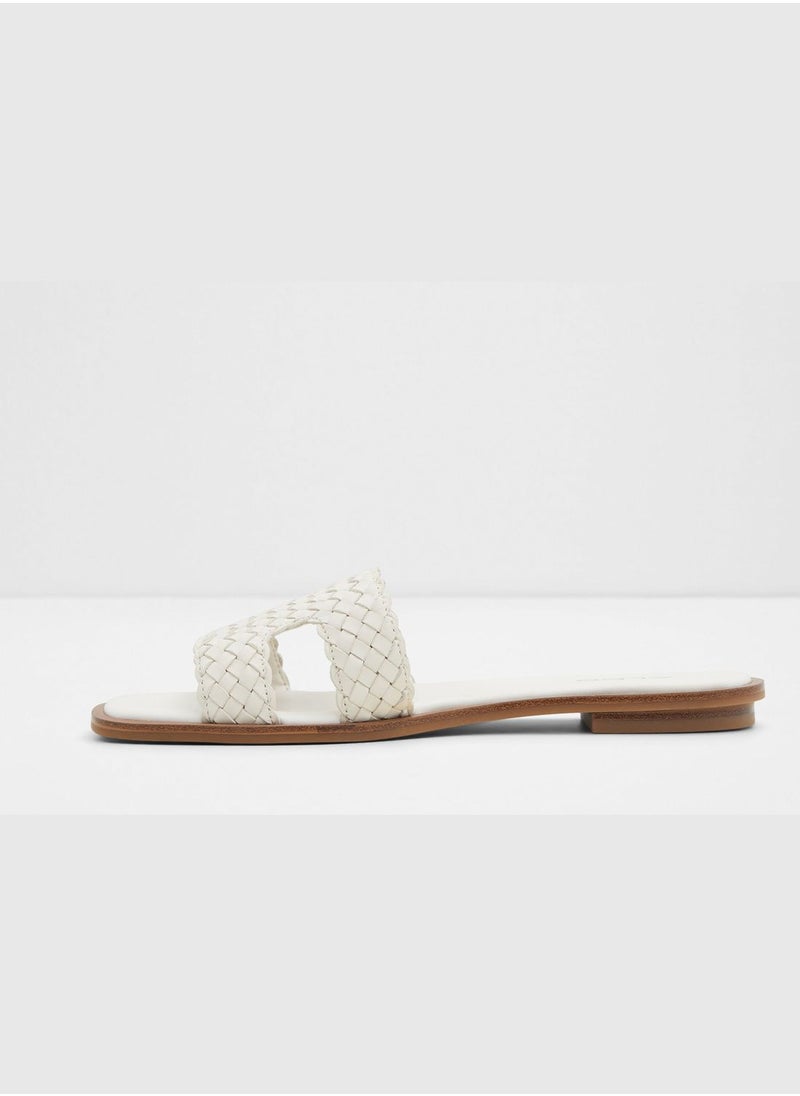 Irmaos Quilted Slip On Flat Sandals