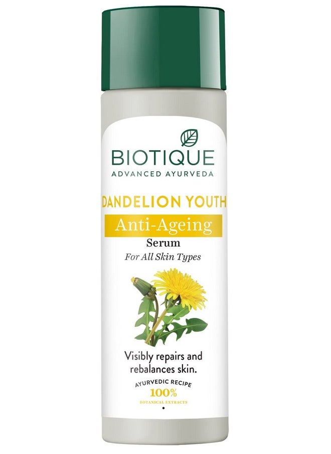 Biotique Bio Dandelion Visibly Ageless Serum 190ml/ 6.42Oz. I For All Skin Type