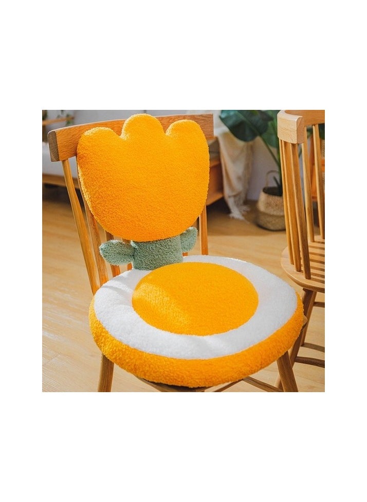 Plush decorative pillow Colour:Yellow Sizes:40 x 40 cm