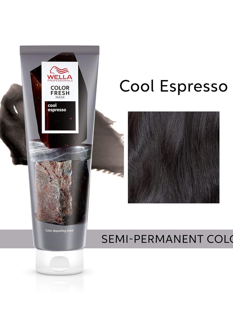 Professionals Color Fresh Mask, Cool Espresso, Natural Shade, Temporary Color, Damage Free, Color-Depositing Hair Mask With Avocado Oil + Invigo Brilliance Miracle BB Color Protection Spray Not Applicable 150 mlml