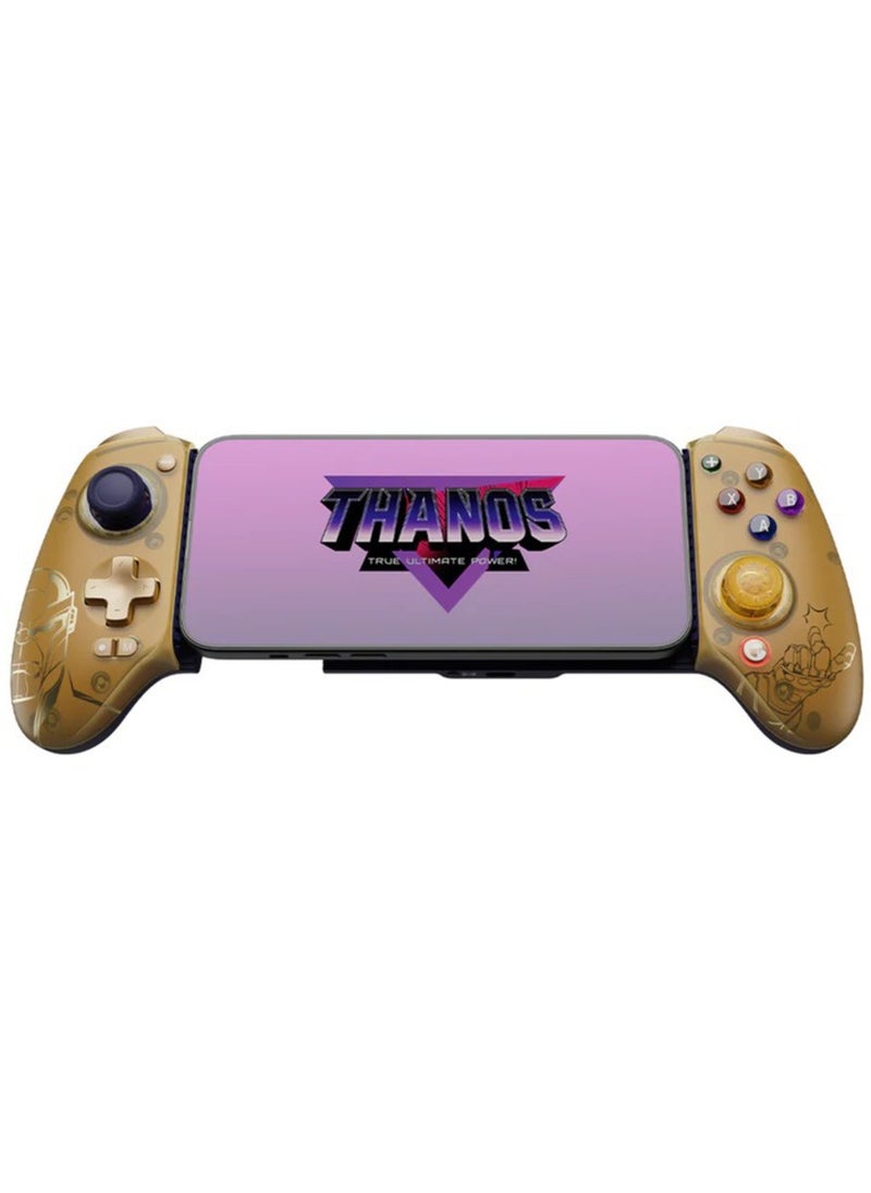 Classic Gamepad GameSir G8 Plus Thanos Wireless Bluetooth Mobile Gaming Controller for Android iOS Switch Steam iPad PC with Hall Effect Joysticks Hall Trigger 6-Axis Gyro 1000mAh Battery Gold