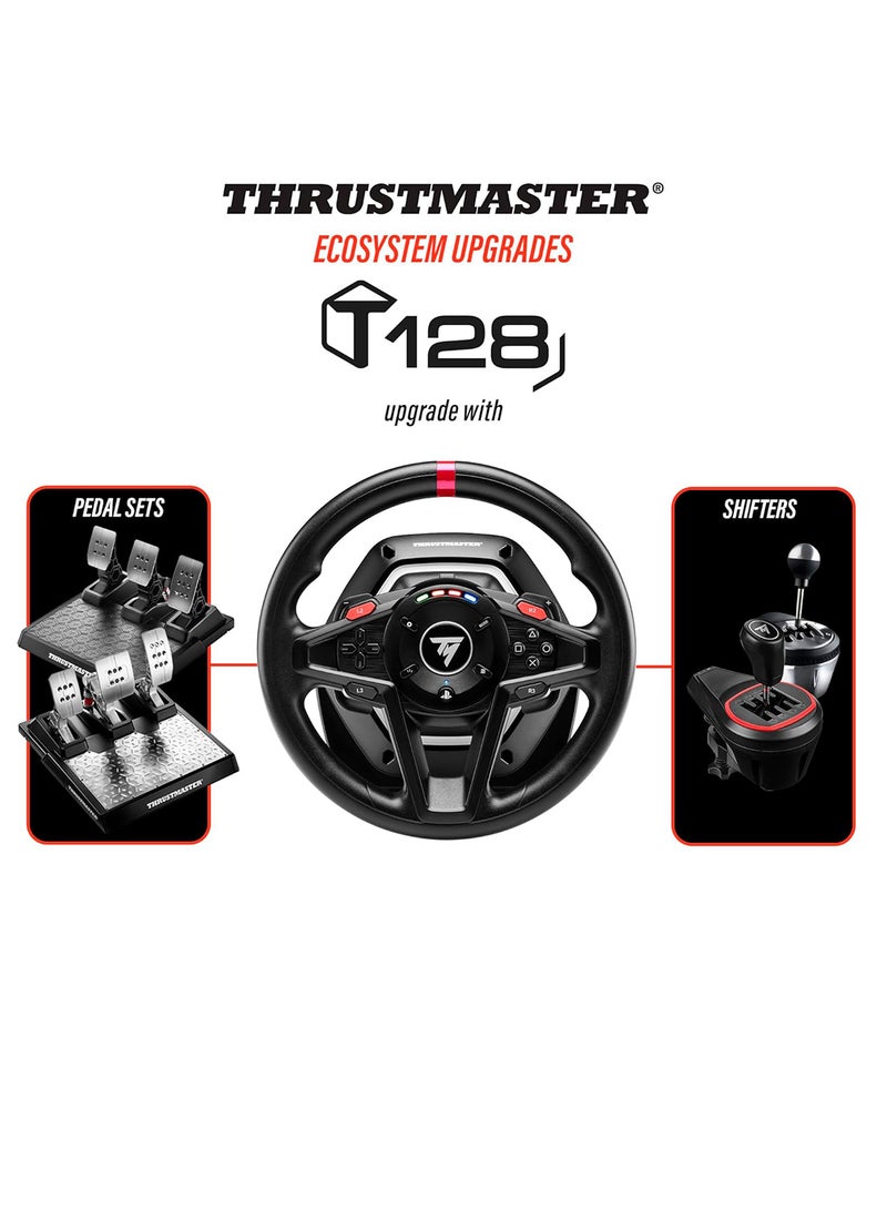 Thrustmaster T128, Force Feedback Racing Wheel with Magnetic Pedals, PlayStation 5, PlayStation 4, PC