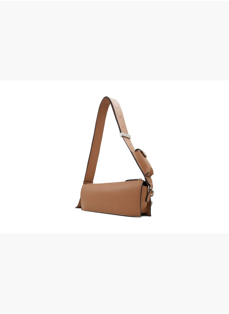 Gaiia Plain Shoulder Bag with Detachable Chain