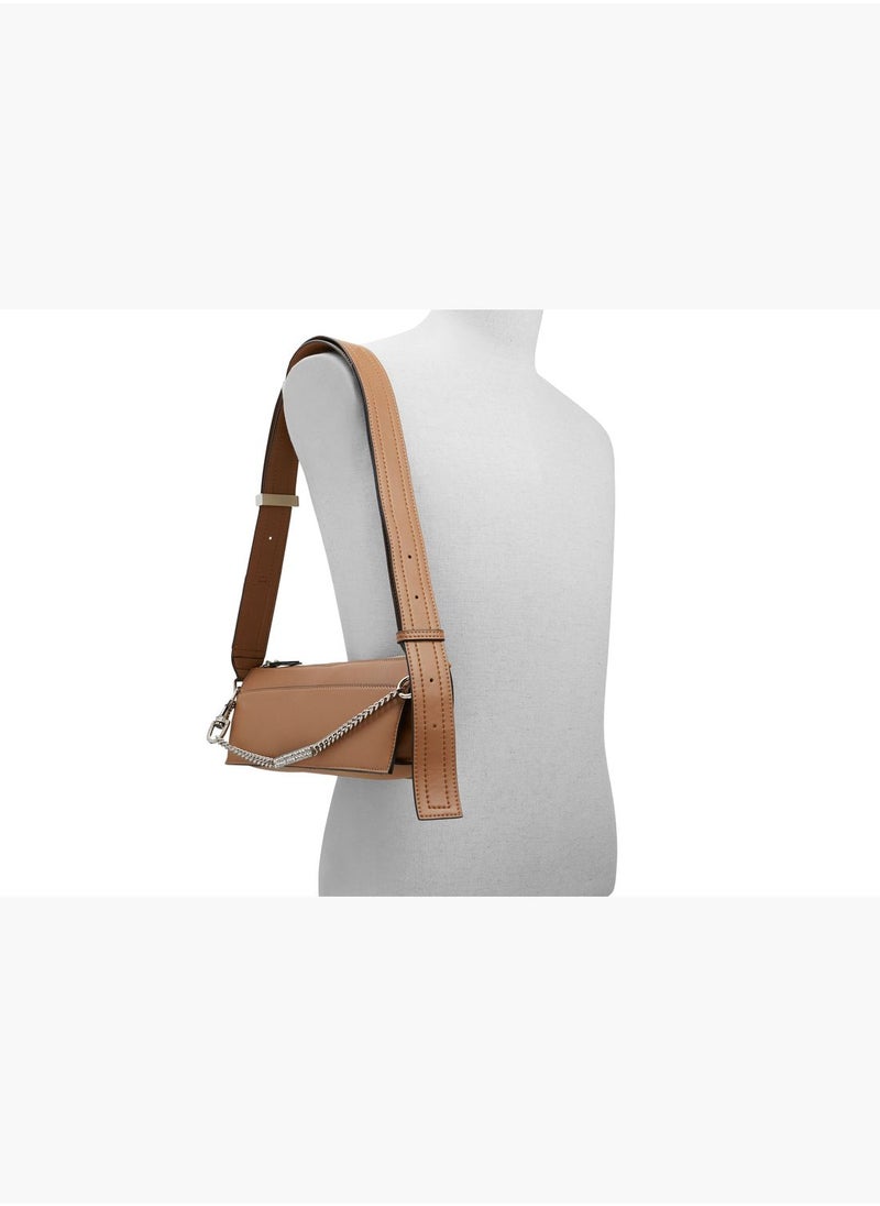 Gaiia Plain Shoulder Bag with Detachable Chain