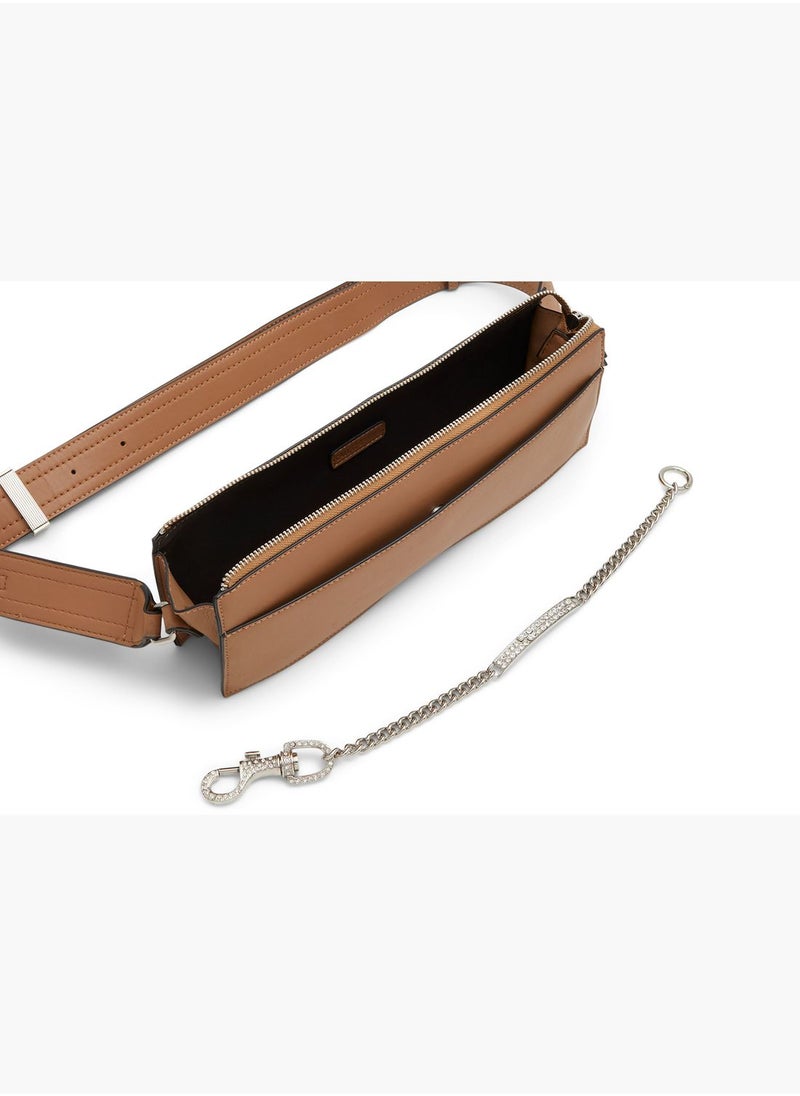 Gaiia Plain Shoulder Bag with Detachable Chain