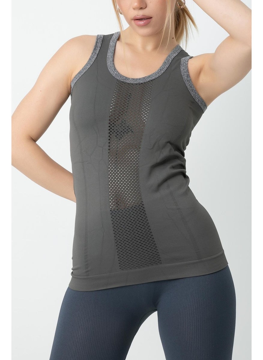 Women's Mesh Detailed Sports T-Shirt