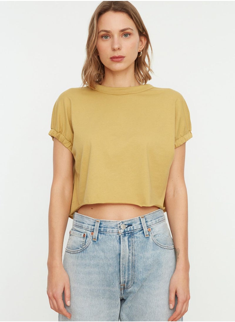 Puff Sleeve Crop T-Shirt