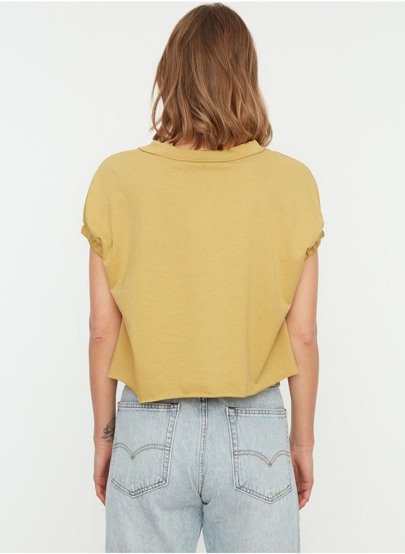 Puff Sleeve Crop T-Shirt