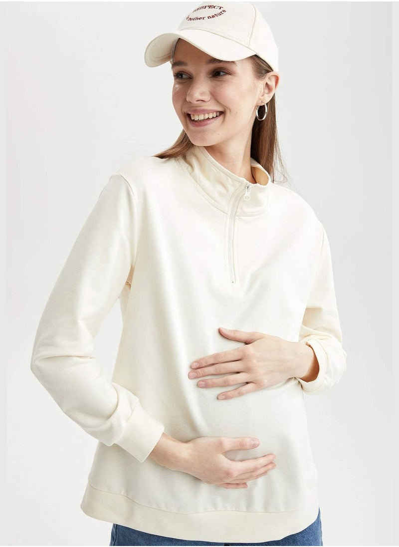 Relax Fit Long Sleeve Maternity Sweatshirt