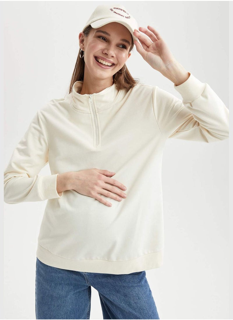 Relax Fit Long Sleeve Maternity Sweatshirt