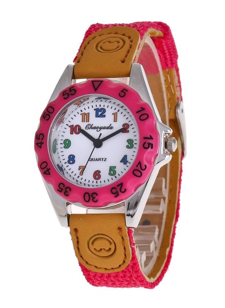 New Fashion Cute Cartoon Nylon Strap Boys Girls Elementary School Watches