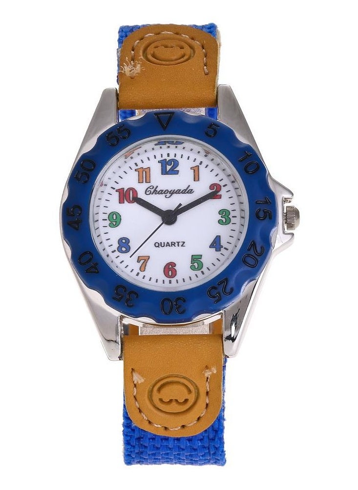 New Fashion Cute Cartoon Nylon Strap Boys Girls Elementary School Watches