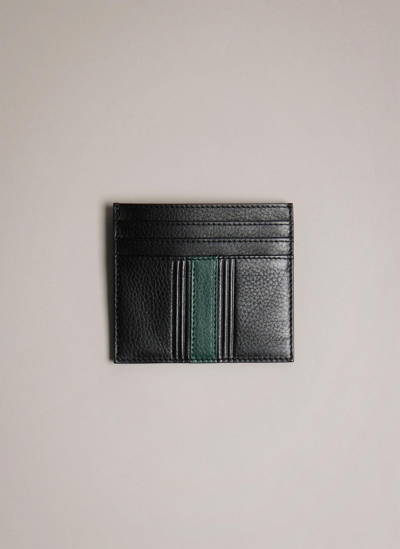 Evet Striped Pu Cardholder