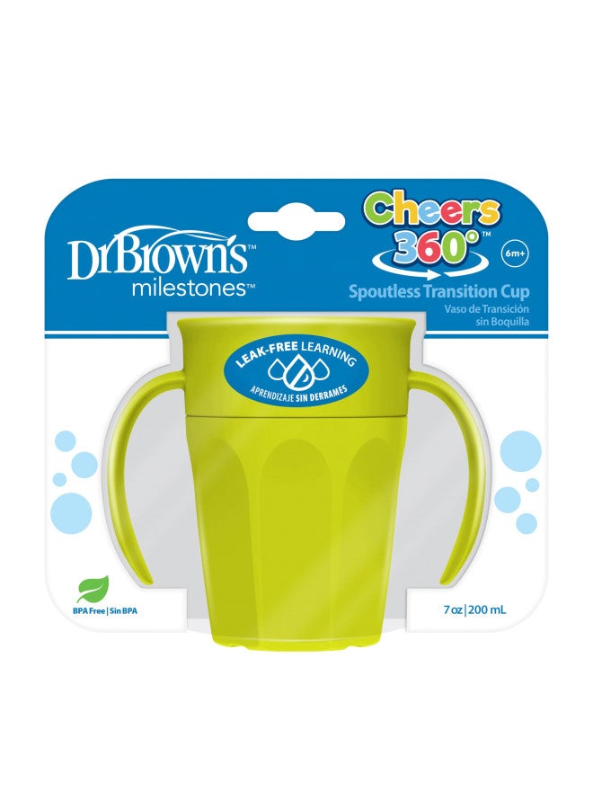 Milestones Cheers 360 Cup Spoutless Transition Cup With Handles 200 Ml, 6 Months +