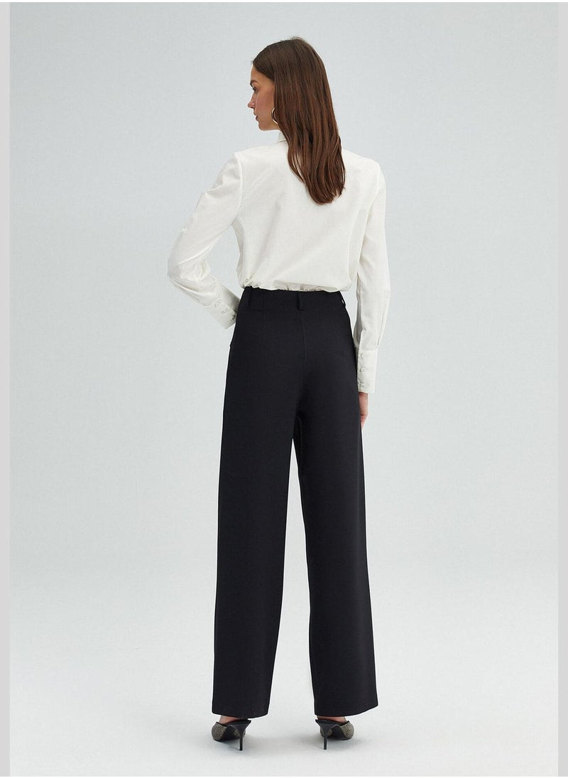 WIDE LEG CREPE TROUSERS