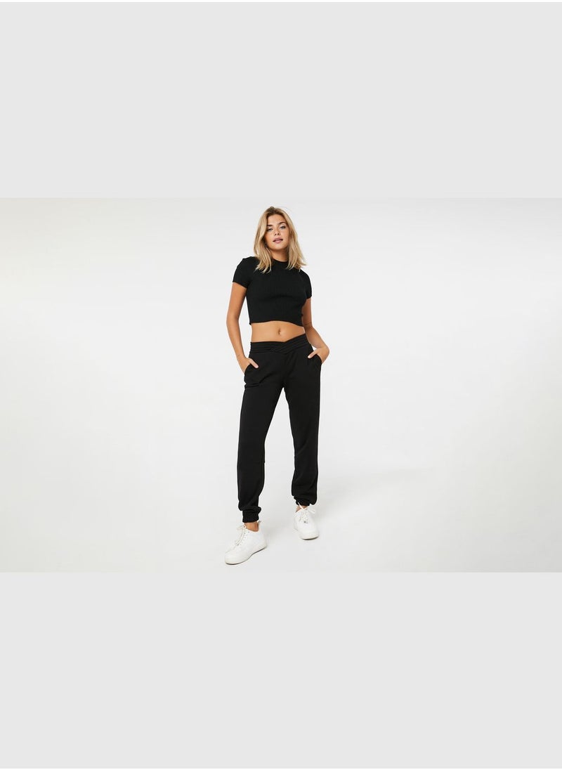 Crossover Waistband Joggers