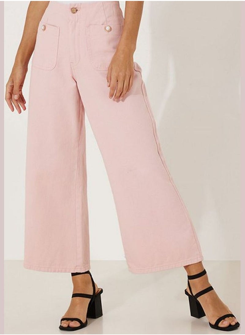 Wide Leg 2 Pocket Cotton Pant