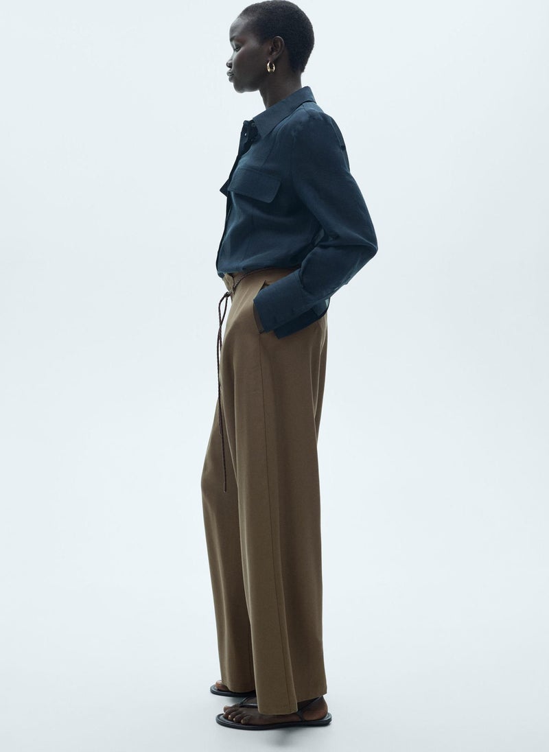 Drawstring Lyocell Trousers