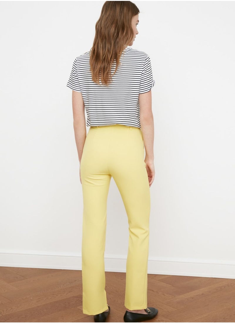 Slit Hem Pants