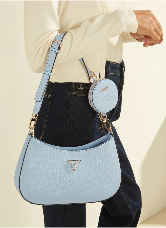 Guess Women's Pale Blue Alexie Shoulder Bag,Crossbody Bag VG841618