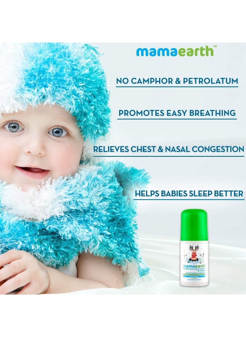 Mamaearth Breathe Easy Vapour Roll On for Babies 3+ months 40 ml