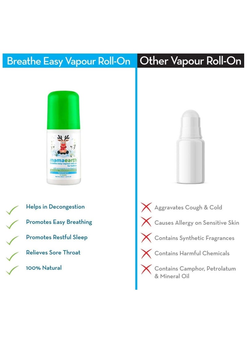 Mamaearth Breathe Easy Vapour Roll On for Babies 3+ months 40 ml