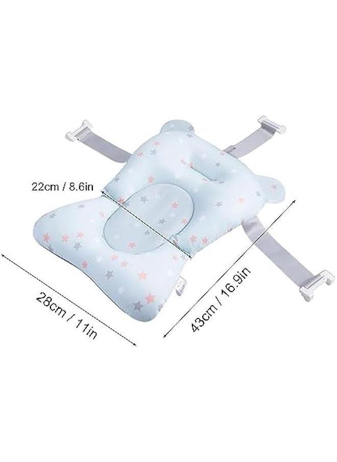 Baby Bath Pad | Portable Travel Baby Bath Tub, Baby Tub with Soft Bath Mat, Baby Bath Seat Support Net, Quick Drying Comfortable, Non-Slip