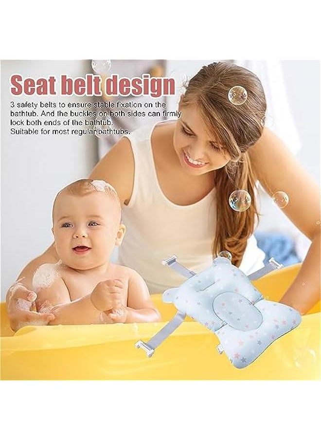 Baby Bath Pad | Portable Travel Baby Bath Tub, Baby Tub with Soft Bath Mat, Baby Bath Seat Support Net, Quick Drying Comfortable, Non-Slip