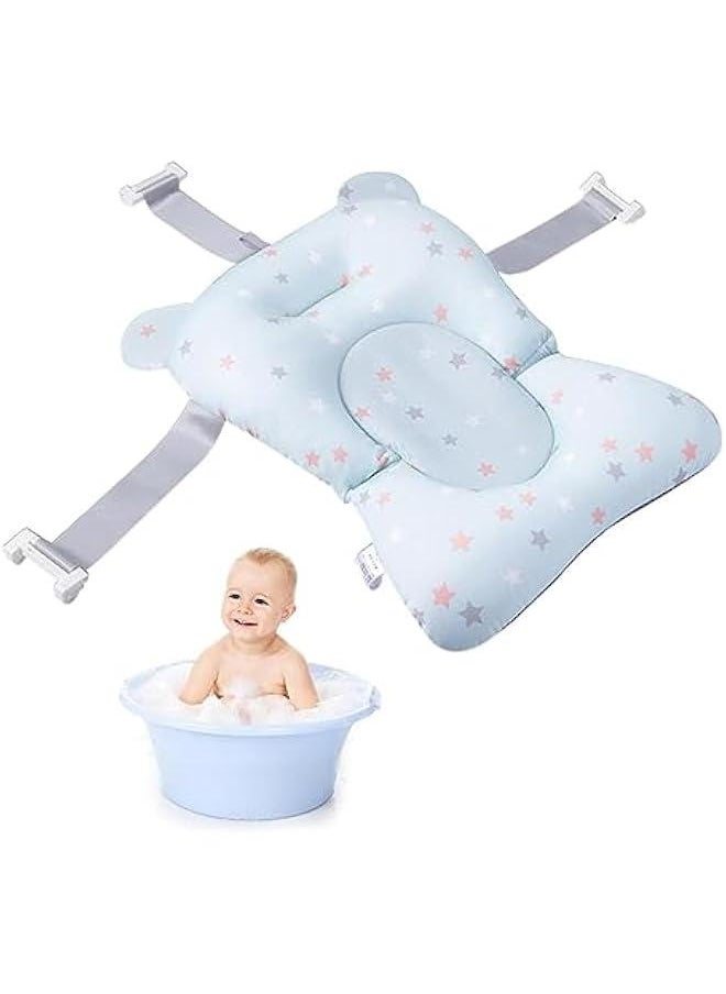 Baby Bath Pad | Portable Travel Baby Bath Tub, Baby Tub with Soft Bath Mat, Baby Bath Seat Support Net, Quick Drying Comfortable, Non-Slip