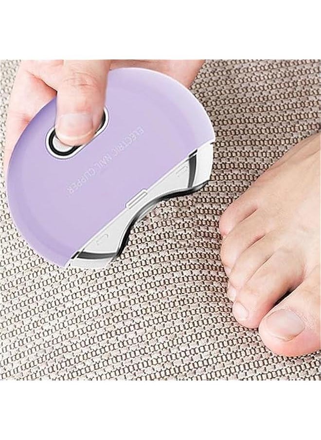 Electric Nail Clipper, Automatic Nail Clipper 3 Speeds, 2-in-1 Safety Nail Clipper with Nail Scraps Storage and Light for Baby, Kids, Women, Seniors, Weak Hands