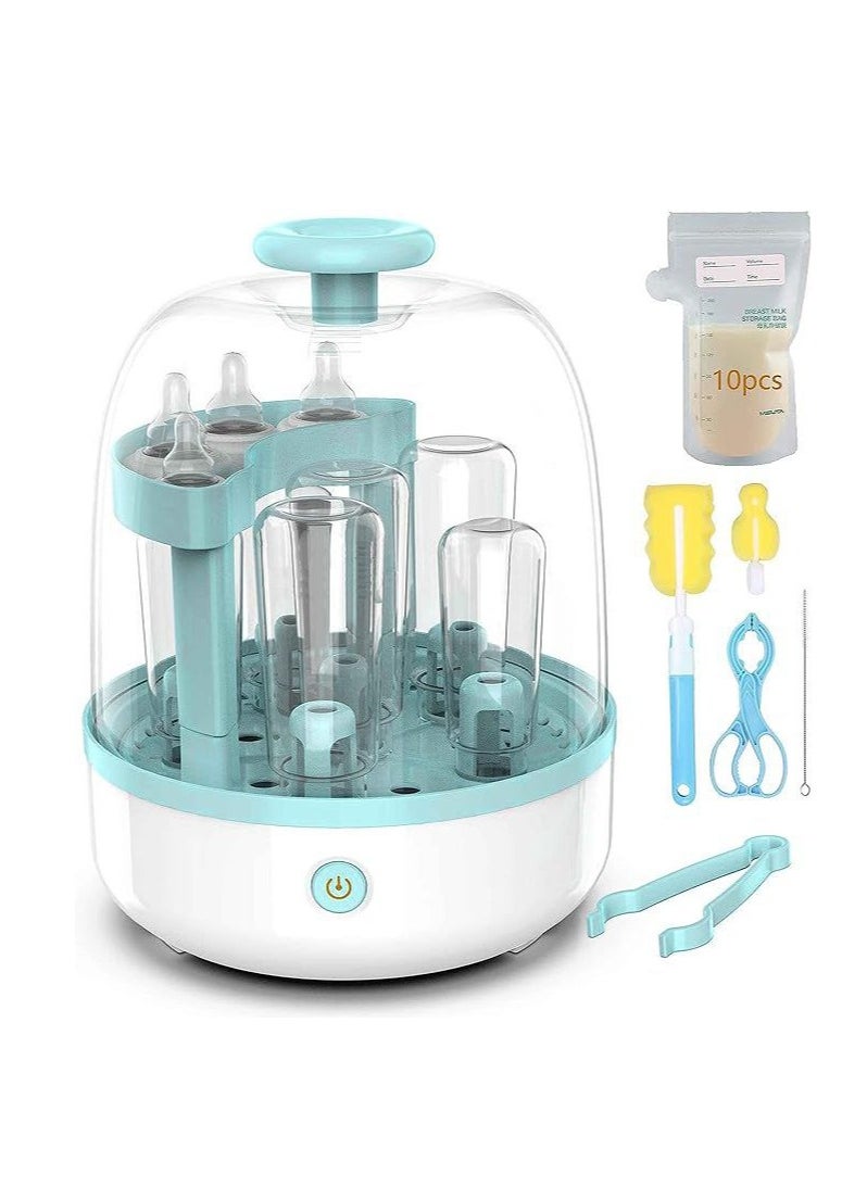 Bottle Sterilizer, Baby Bottle Steam Sterilizer Sanitizer For Baby Bottles Pacifiers Breast Pumps Large Capacity And 99.99% Cleaned In 8 Mins,Large Capacity, One Button Control, BPA-Free