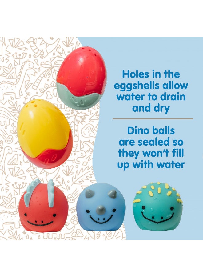 Cleanup Float And Hatch Dino Eggs Nesting Bath Toy, 6 Months +, Bpa Free, Certified Plastic Neutral