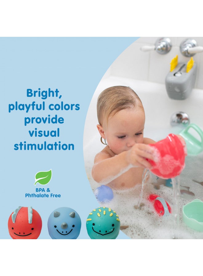 Cleanup Float And Hatch Dino Eggs Nesting Bath Toy, 6 Months +, Bpa Free, Certified Plastic Neutral