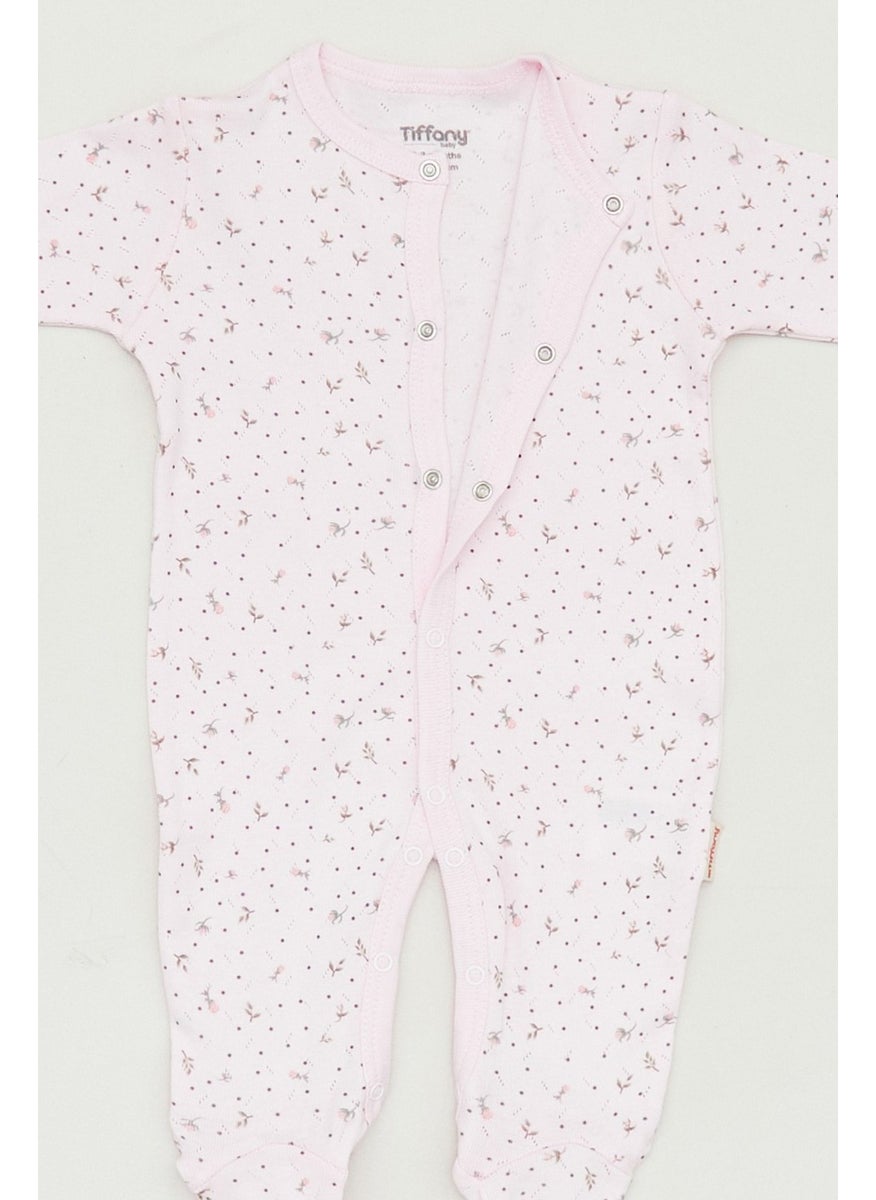 Printed Snap Fasten Girls' Jumpsuit