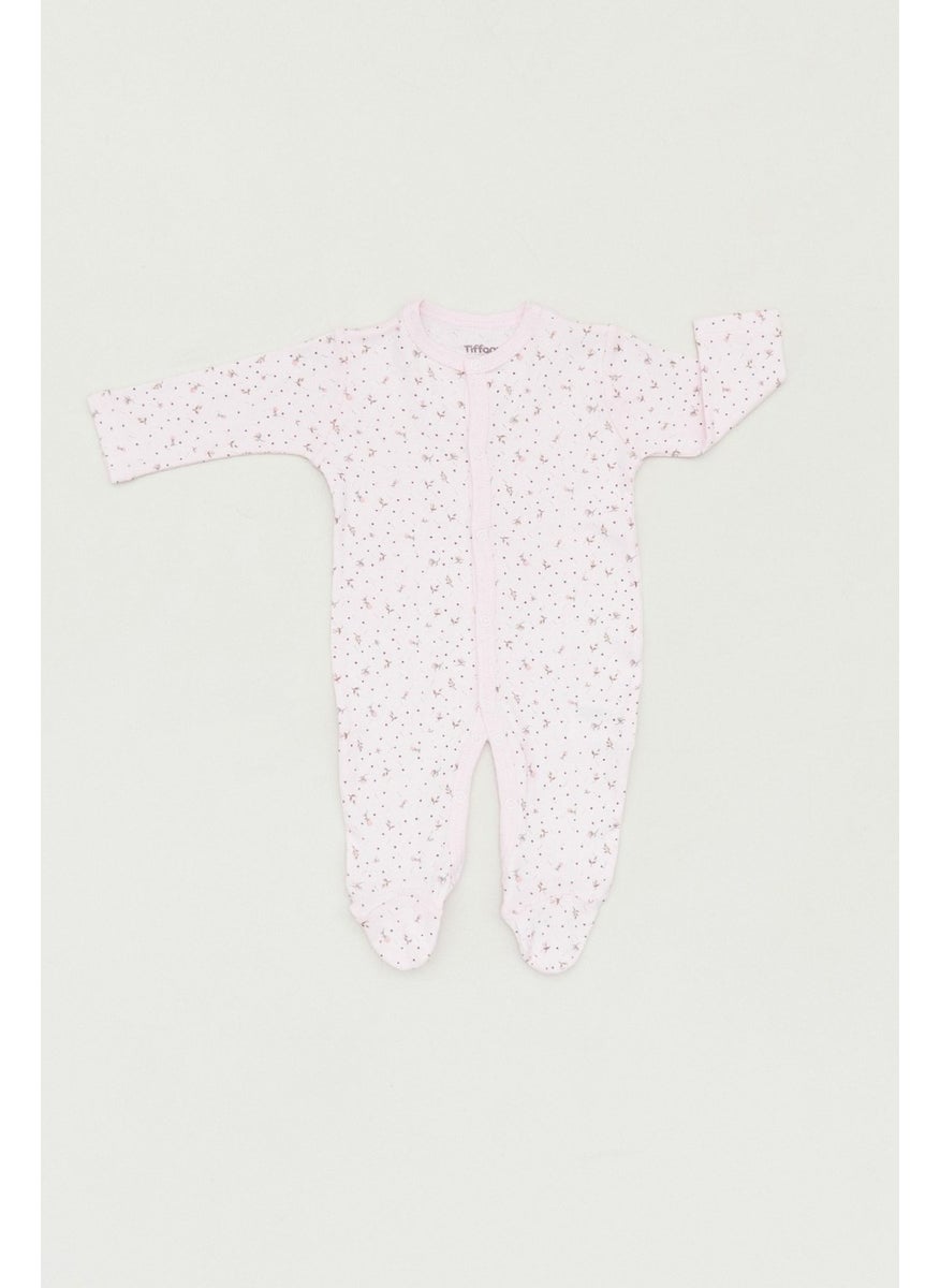 Printed Snap Fasten Girls' Jumpsuit