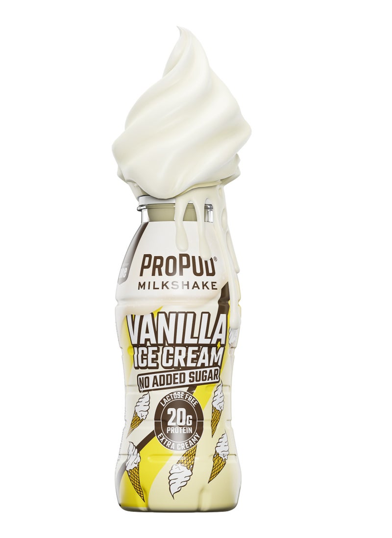 ProPud Protein Milkshake 8 x 330ml Bottles| High Protein Shake | No Added Sugar | Lactose Free| 20g of Protein | Delicious Creamy Flavour (Vanilla Ice Cream)