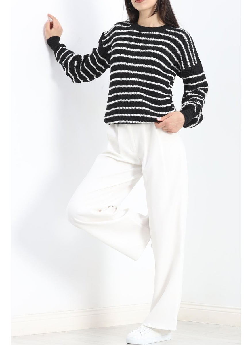 Crew Neck Striped Sweater Blackbone - 11188.1577.