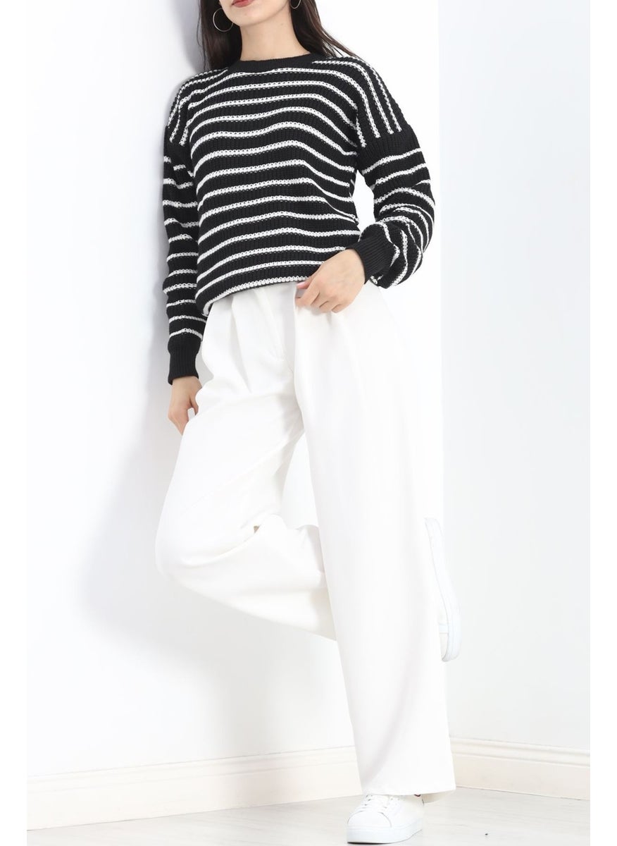 Crew Neck Striped Sweater Blackbone - 11188.1577.