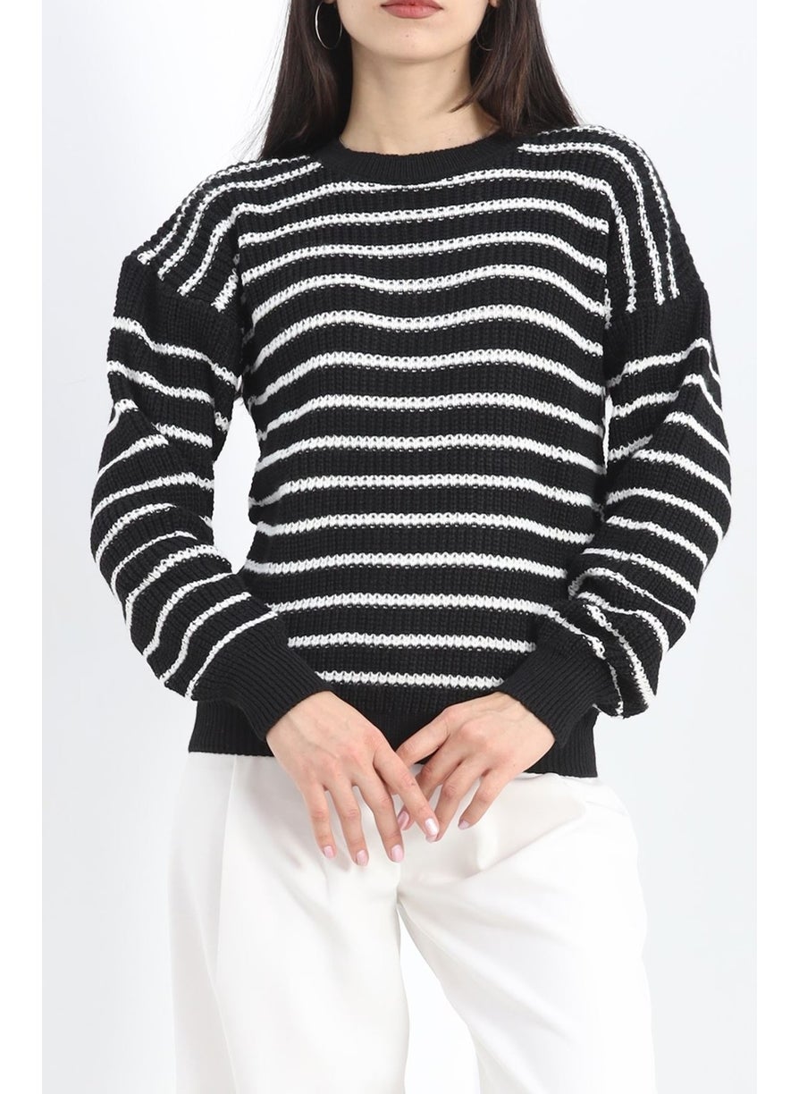 Crew Neck Striped Sweater Blackbone - 11188.1577.