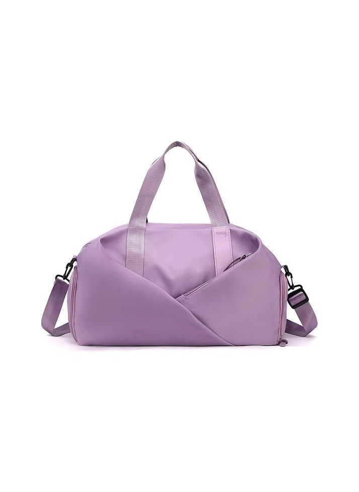 Large capacity travel bag dry and wet separation sports bag swimming bag one shoulder Colour:Purple Sizes:28x22x11 cm