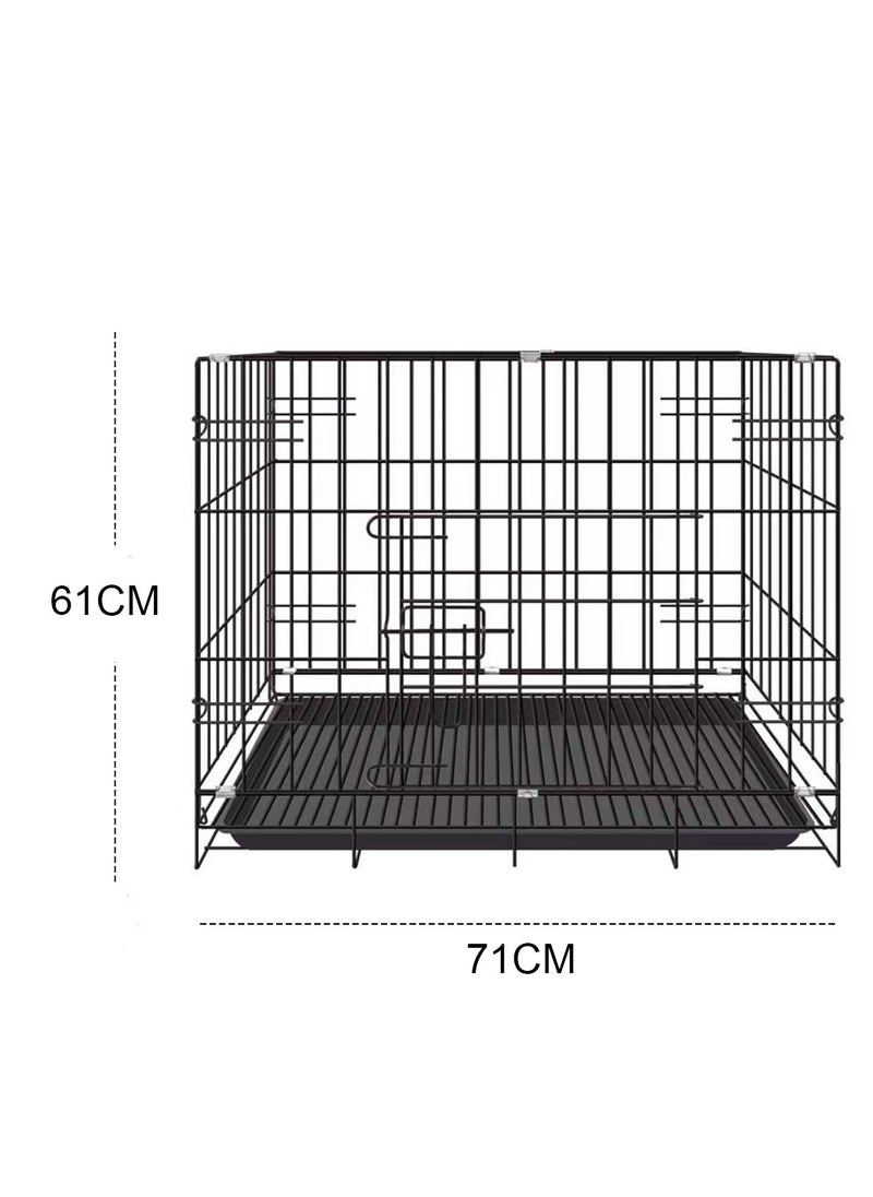 Foldable Dog Cage Cat Cage Thick Iron Cage Small and Medium Dogs with Toilet Pet Cage Cat Villa Cat Bed Dog Bed