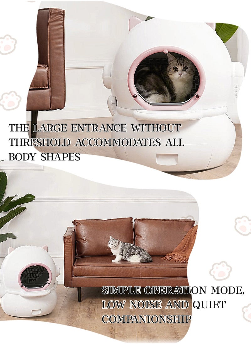 Intelligent Cat Litter Pan Large Capacity Automatic Cat Litter Box Closed Deodorising Cat Litter Box ﻿