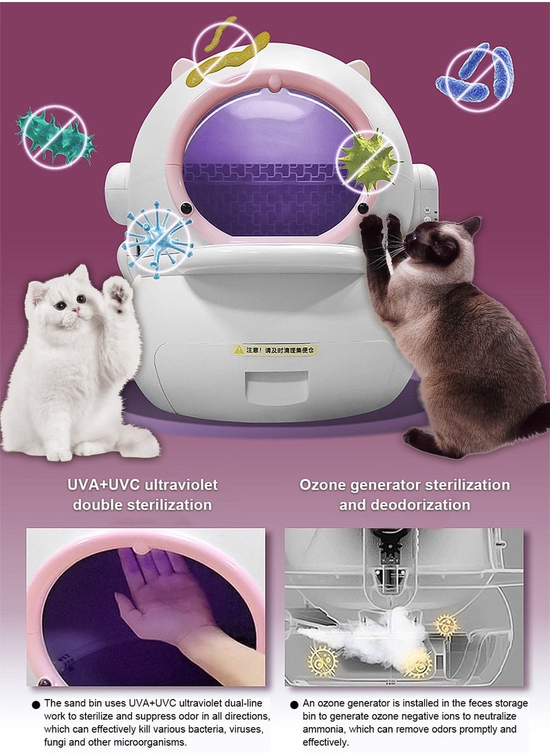 Intelligent Cat Litter Pan Large Capacity Automatic Cat Litter Box Closed Deodorising Cat Litter Box ﻿