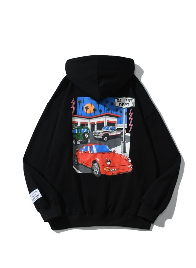 Autumn/Winter Printed Hip Hop Couple's Casual Hoodie