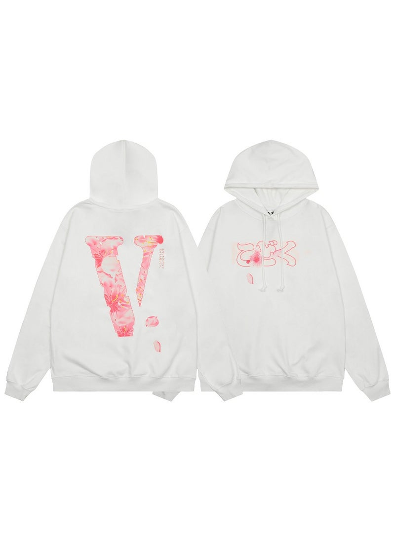 Cherry Blossom Petal Printed Hoodie