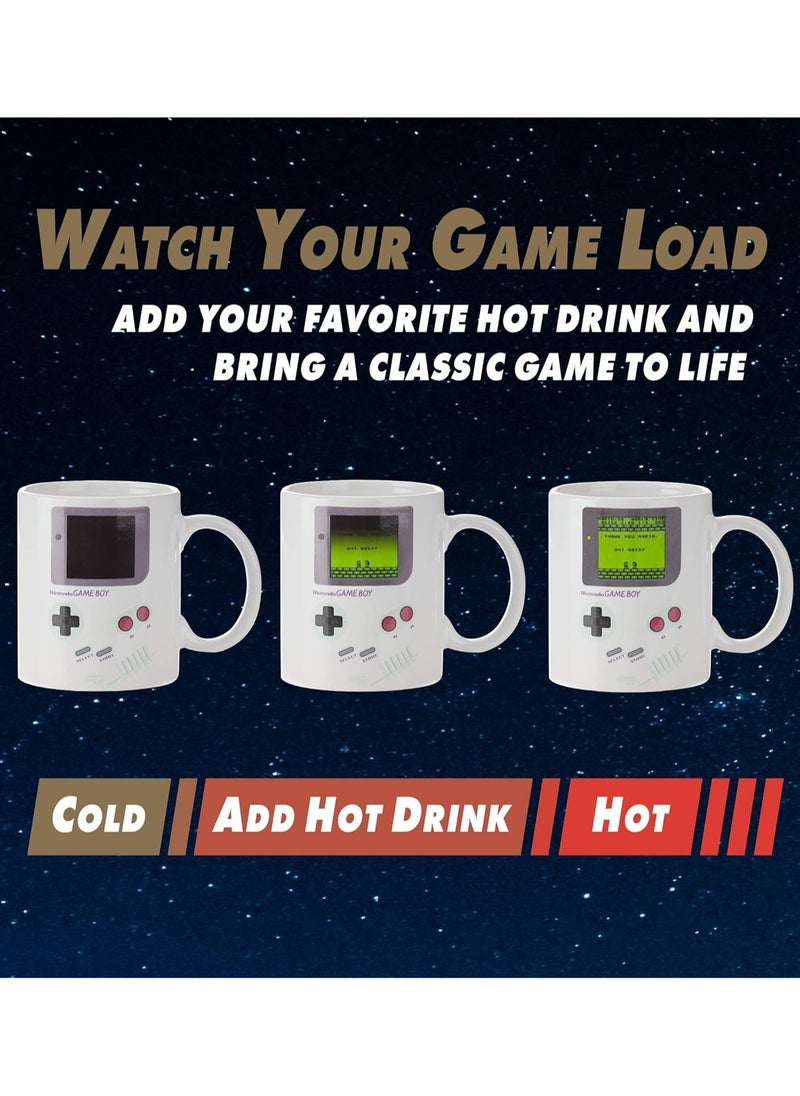 Game Boy Heat Changing Coffee Mug - For Gamers and Coffee Enthusiasts Multicolour